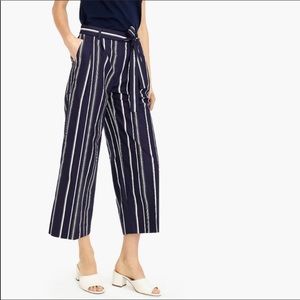 J. Crew Striped Wide Leg Crops